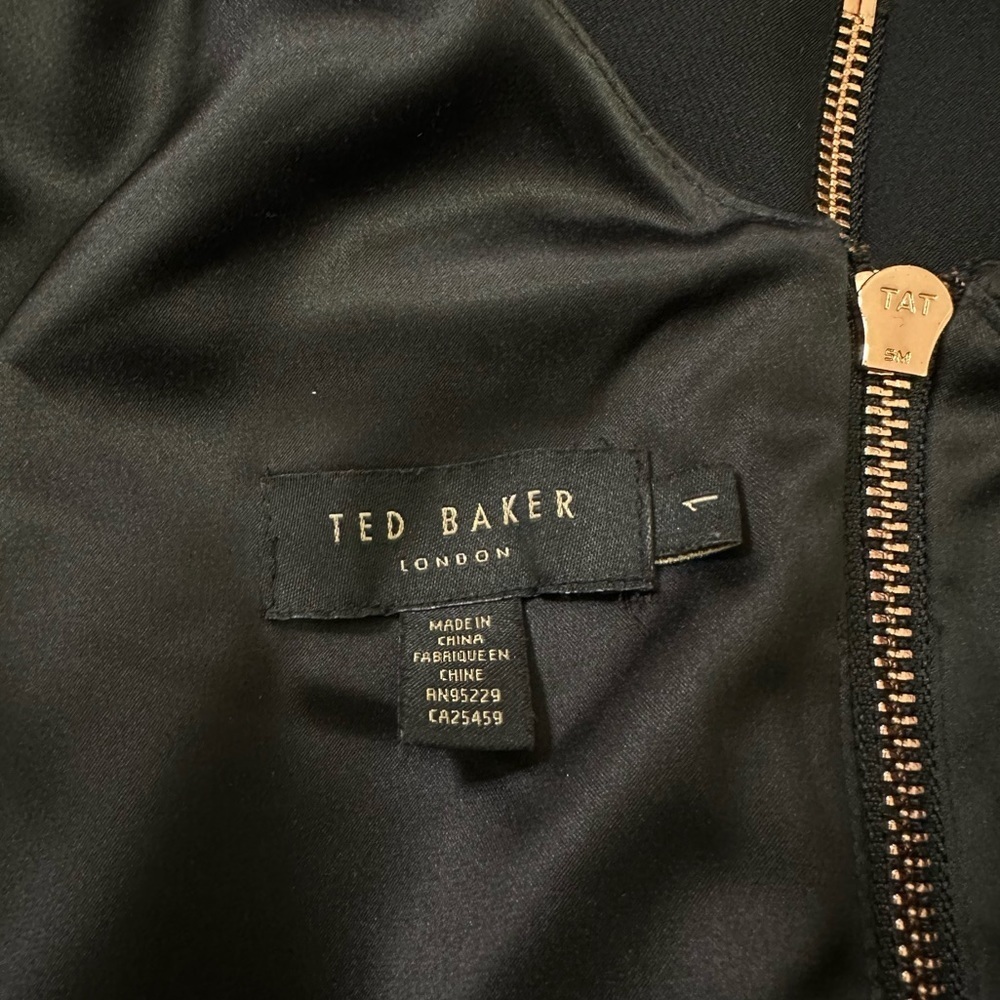 Ted Baker Black Yandal Asymmetric Bodycon Dress - Picture 12 of 14